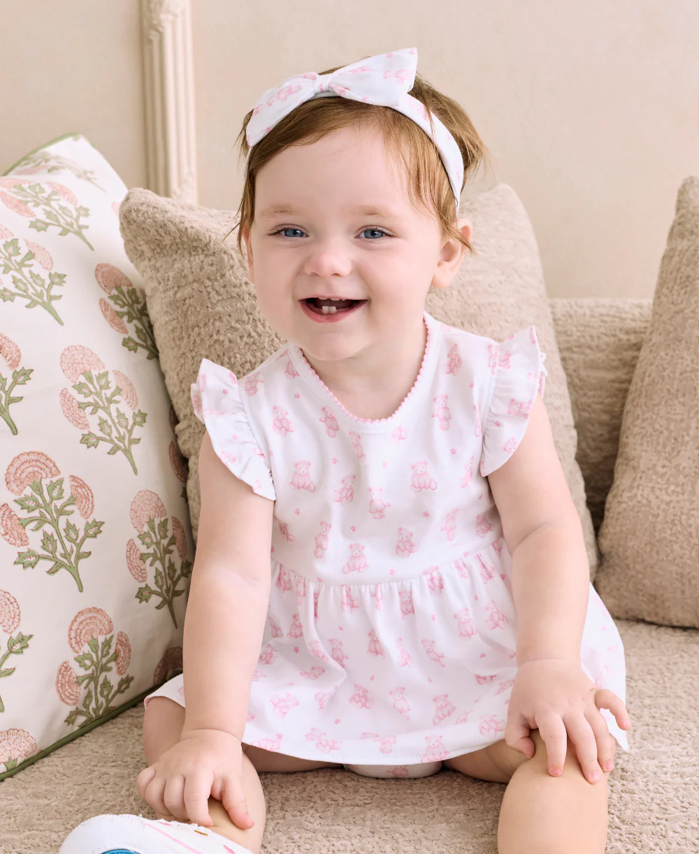 Teddy Bears Pink Bodysuit Dress