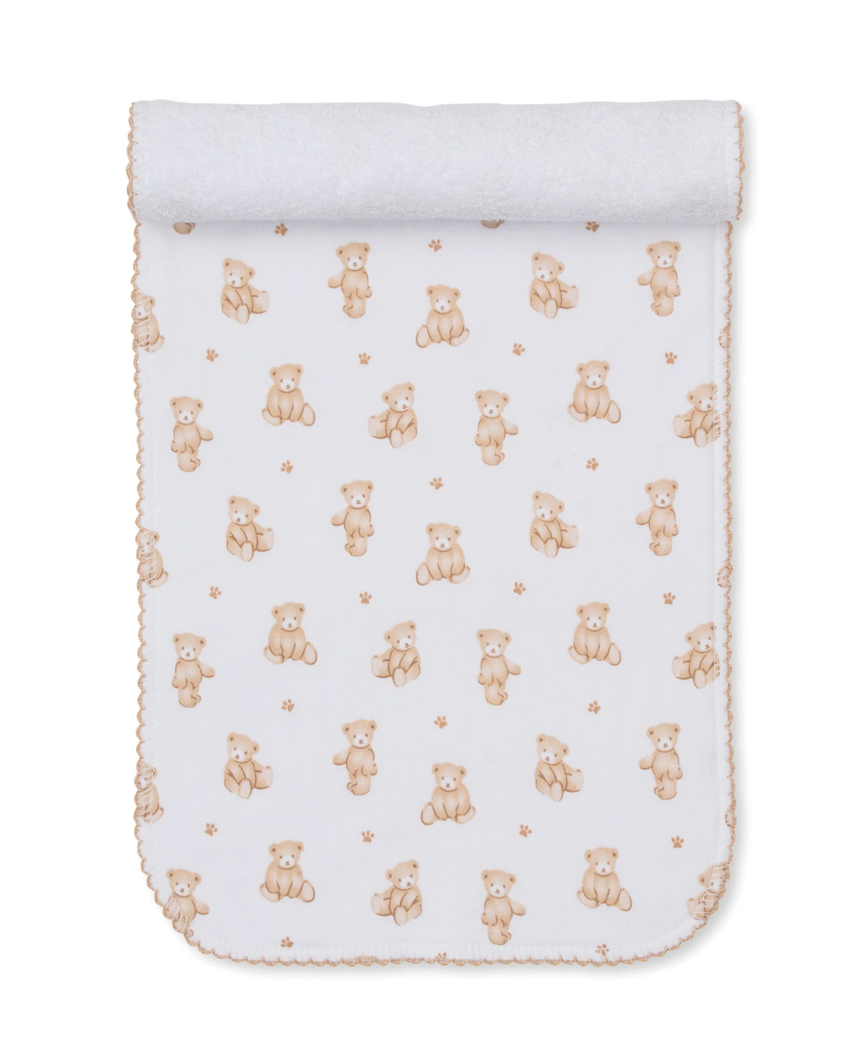 Teddy Bears Tan Burp Cloth
