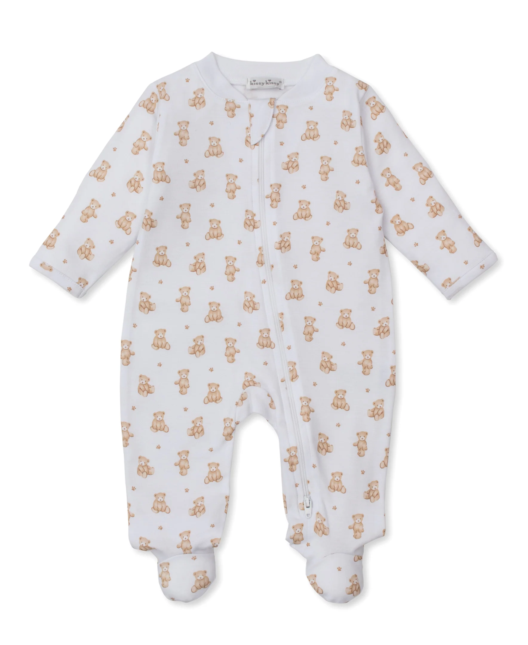 Teddy Bears Tan Zip Footie - Image 3