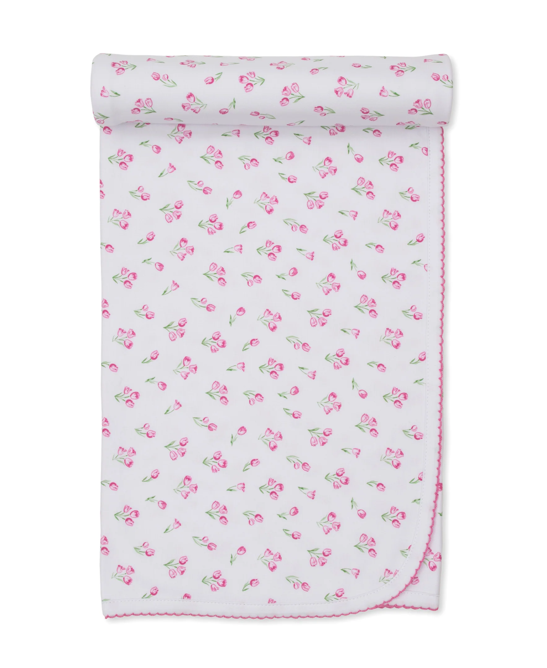 Timeless Tulips White Blanket
