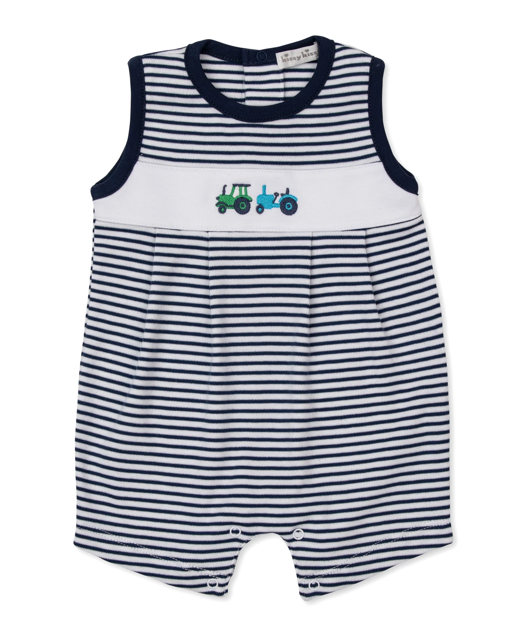 Trusty Tractors Sleeveless Stripe Playsuit