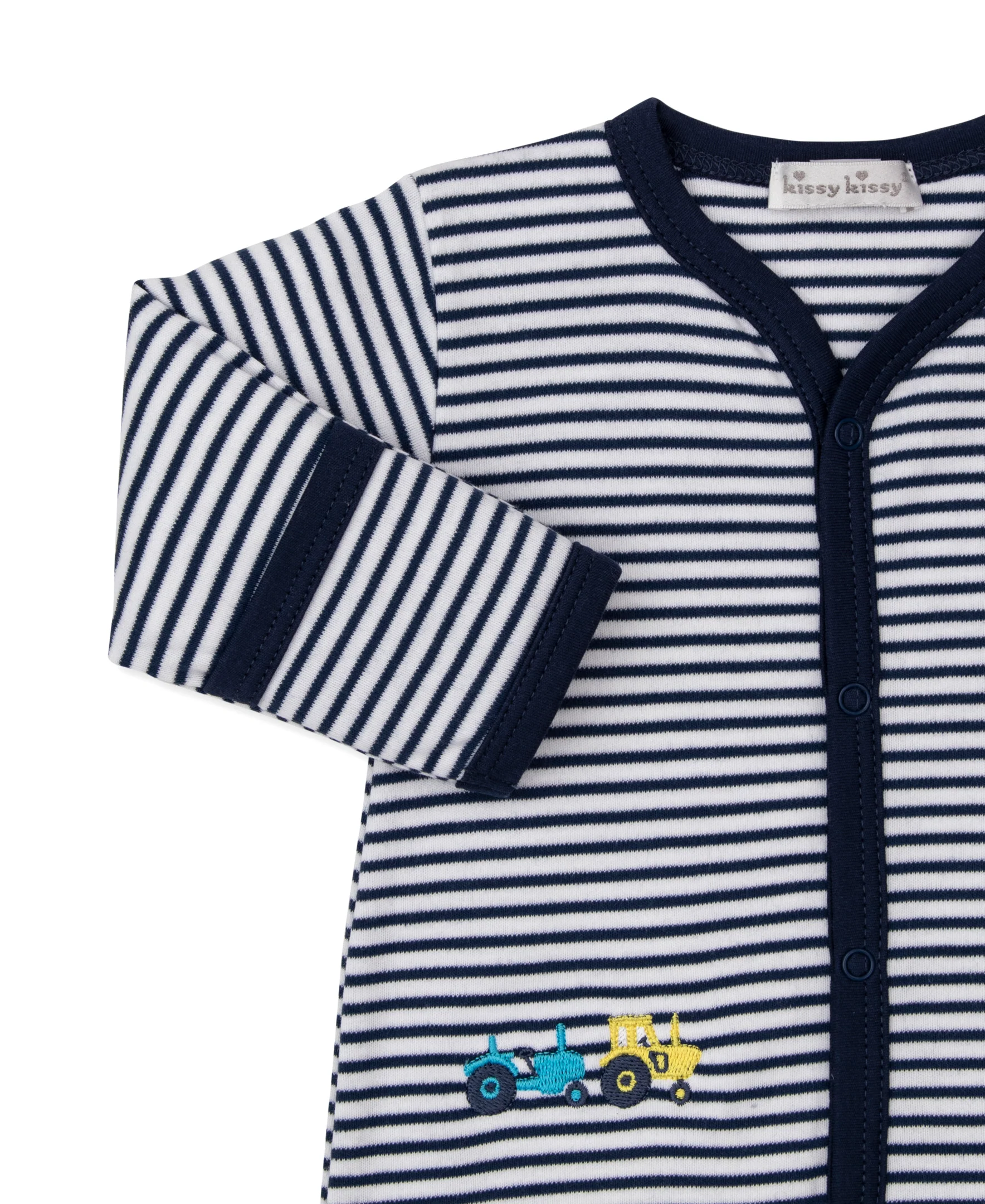 Trusty Tractors Stripe Footie - Image 3