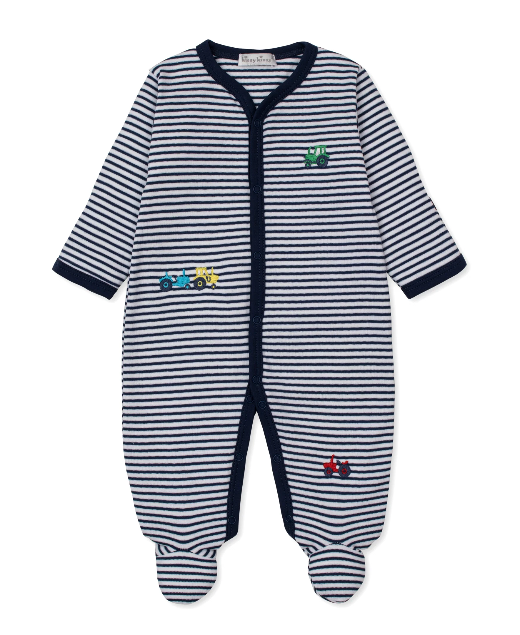 Trusty Tractors Stripe Footie - Image 4