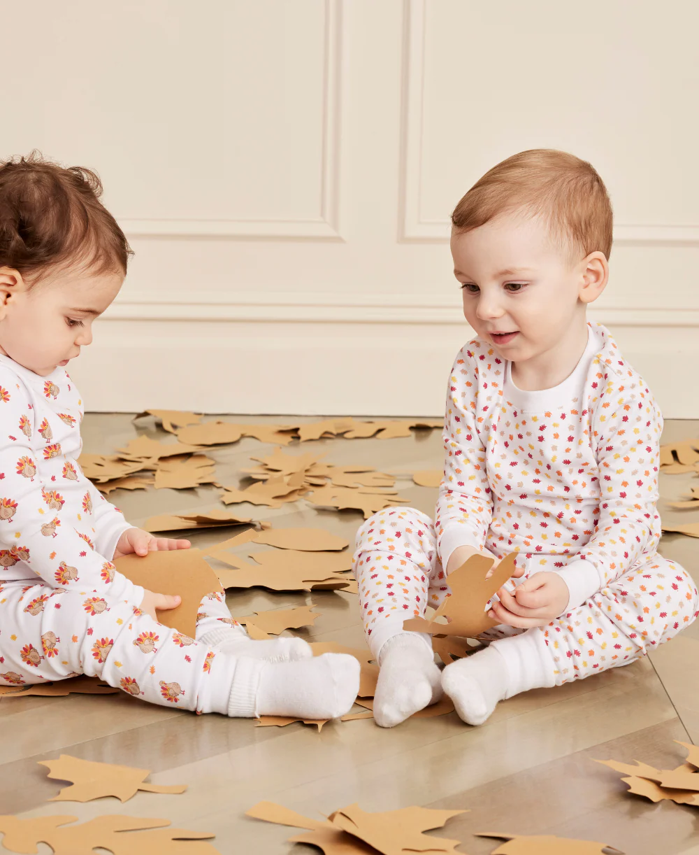 Turkey Time Leaves Pajama Set - Image 2