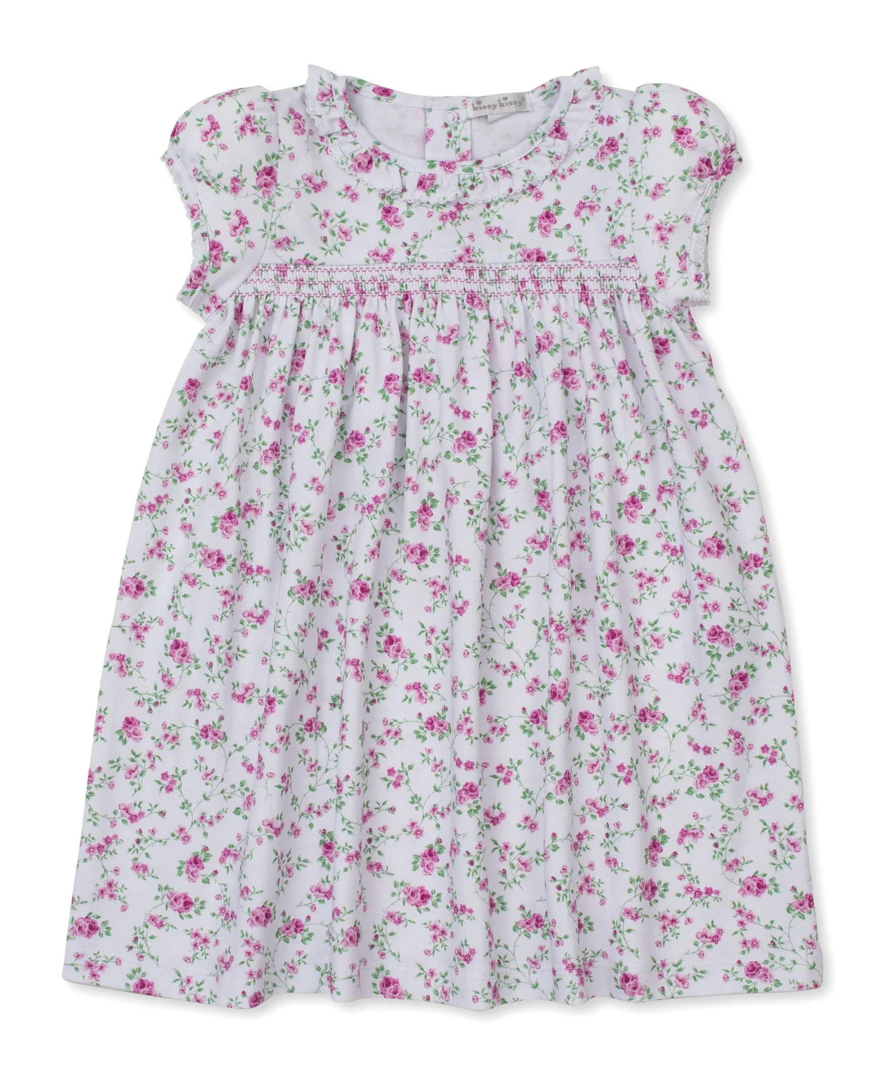 Victorian Roses Smocked Toddler Dress - Image 2