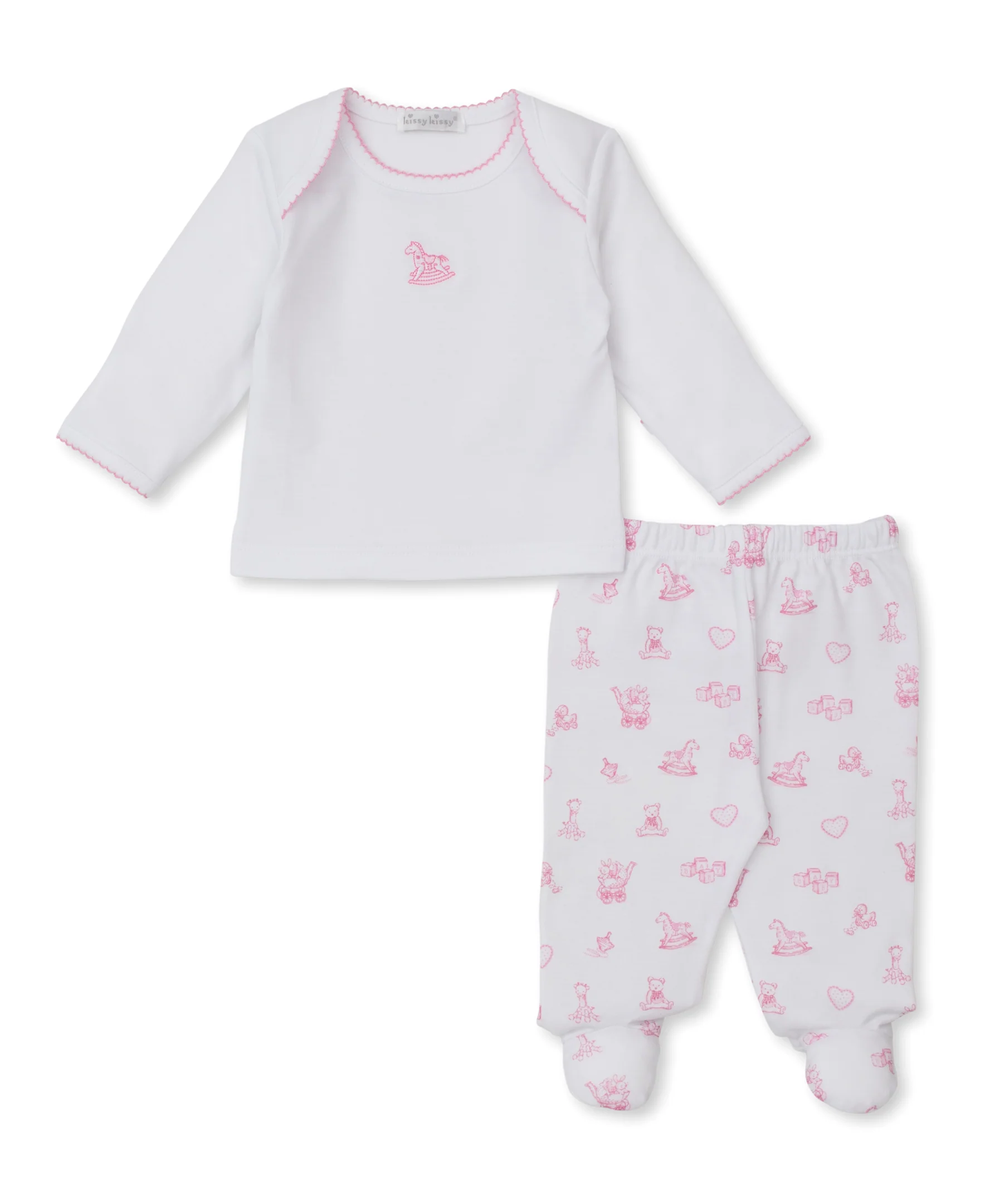 Vintage Toy Treasures Pink Footed Pant Set - Image 2