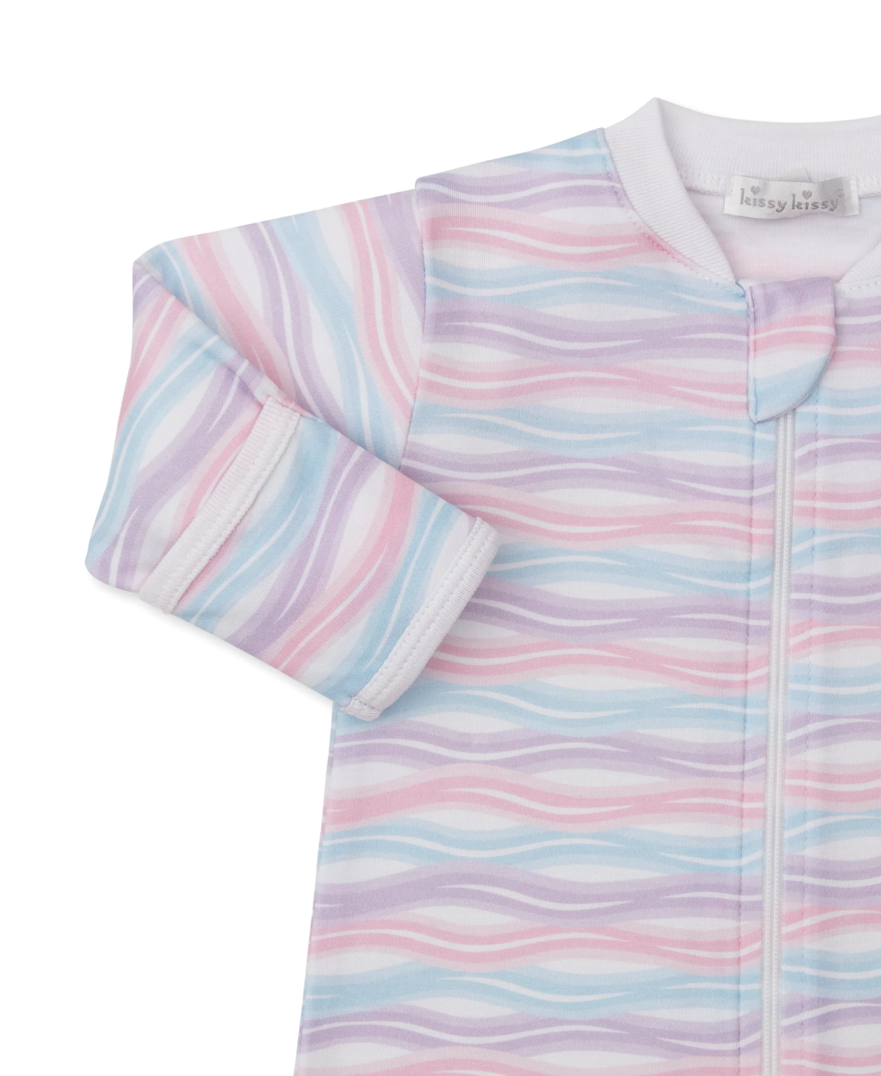 Watercolor Swirls Zip Footie - Image 3