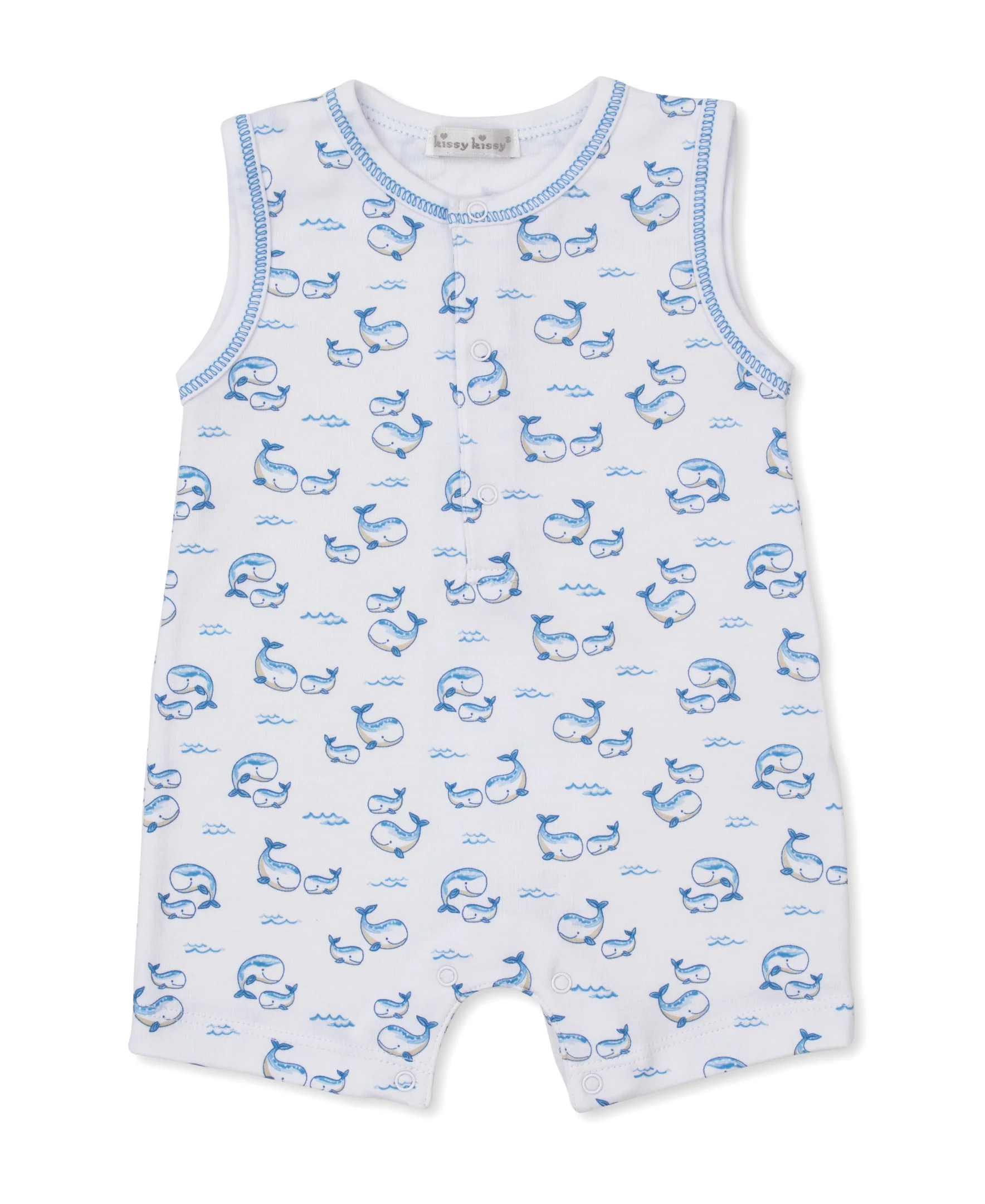 Whale Pods Blue Sleeveless Playsuit - Image 2