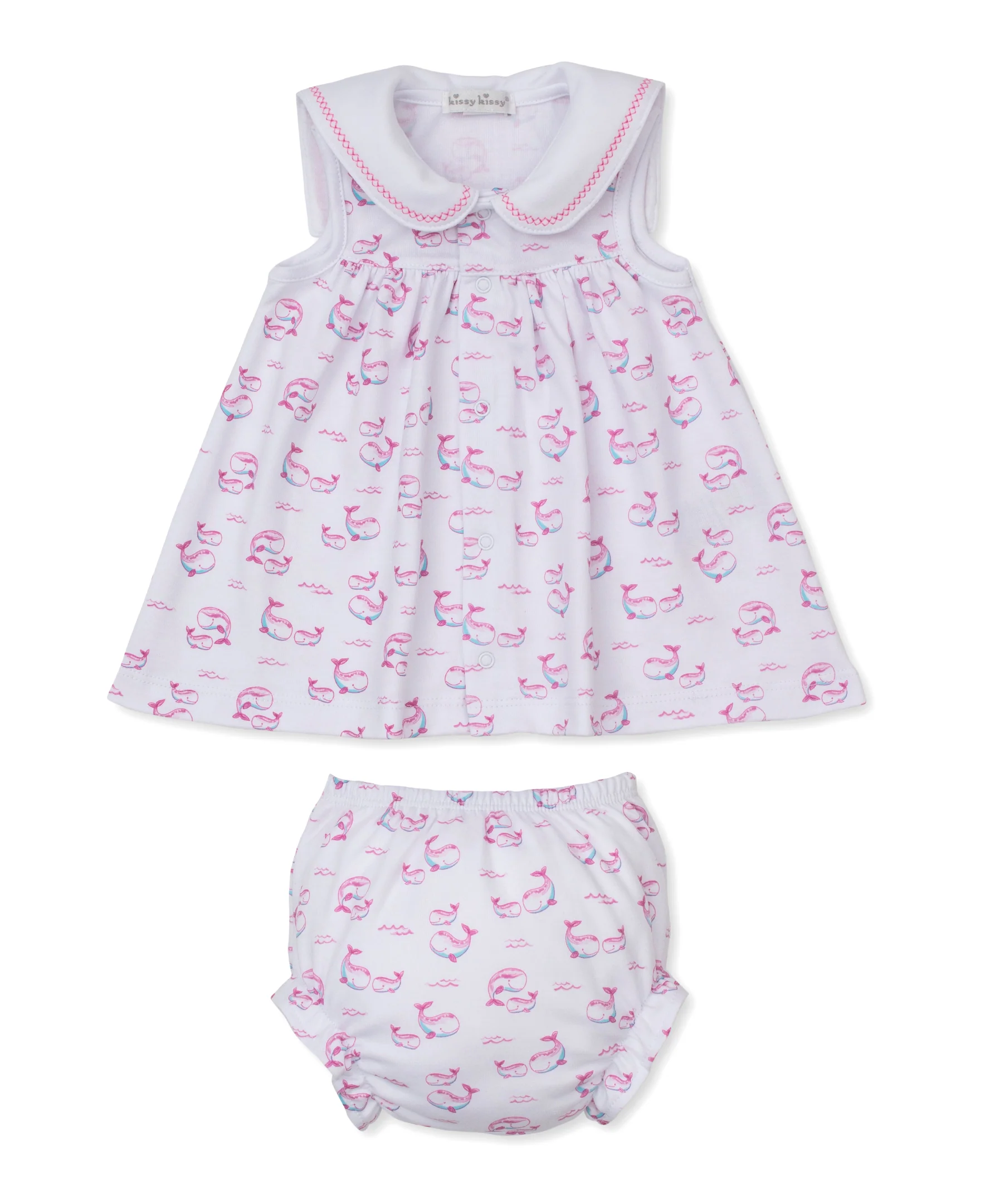 Whale Pods Pink Dress Set