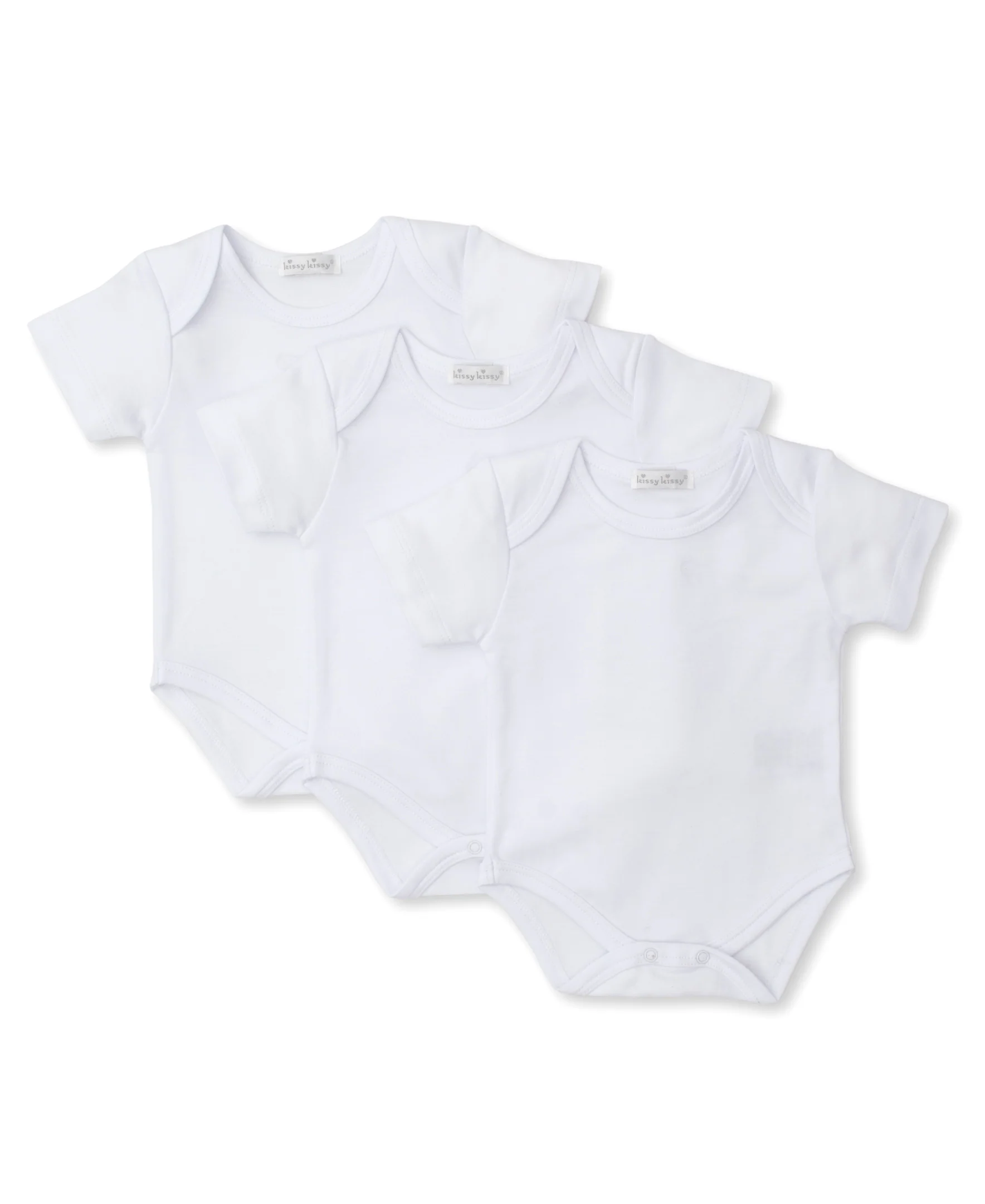 White 3 Pack S/S Bodysuit Set w/ Tulle Bag - Image 2