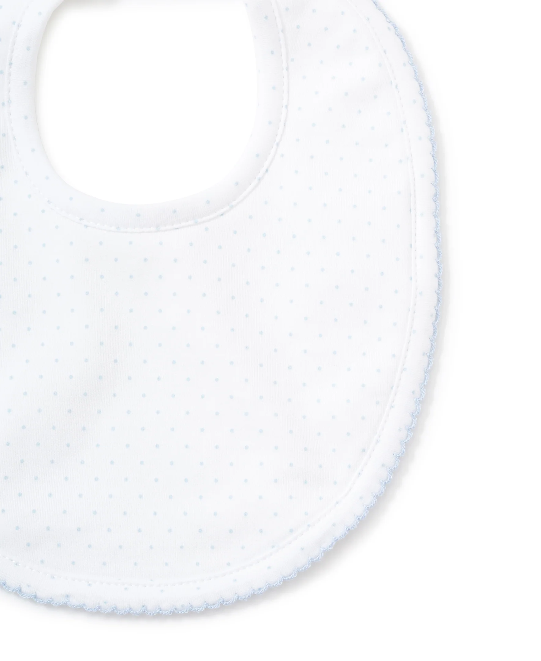 White/Blue New Kissy Dots Print Bib - Image 2