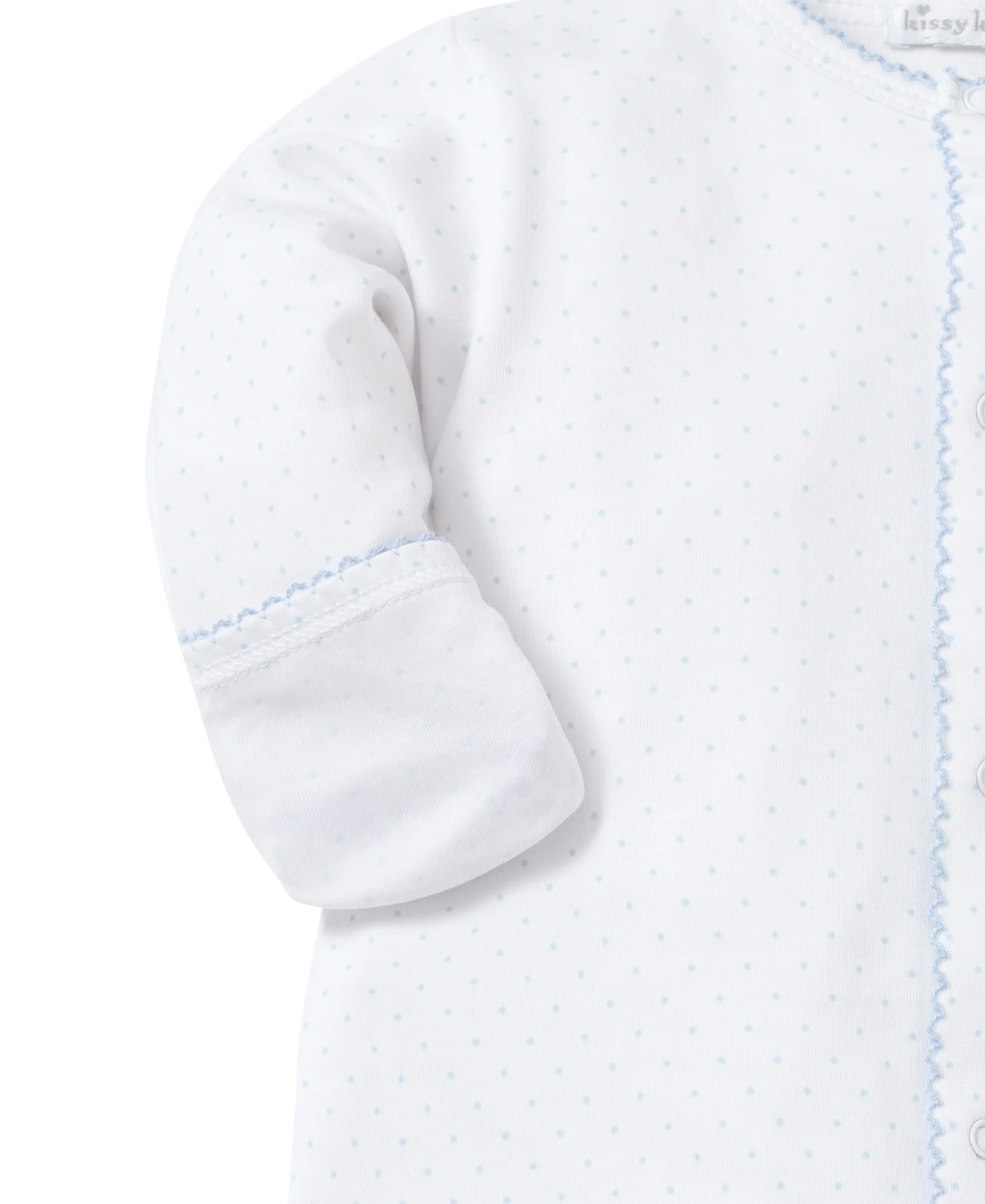 White/Blue New Kissy Dots Print Converter Gown - Image 3