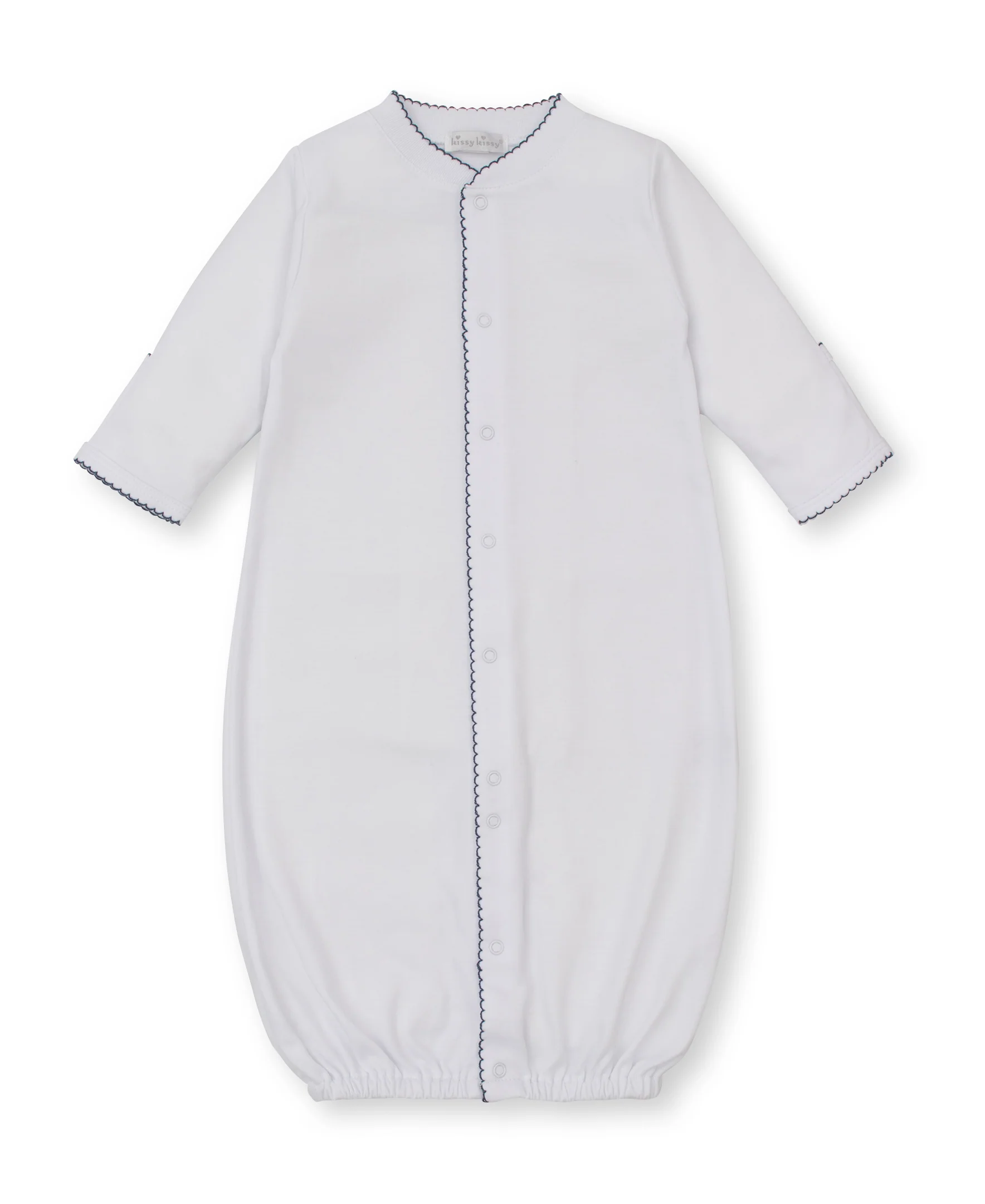 White/Navy Kissy Basics Conv. Gown