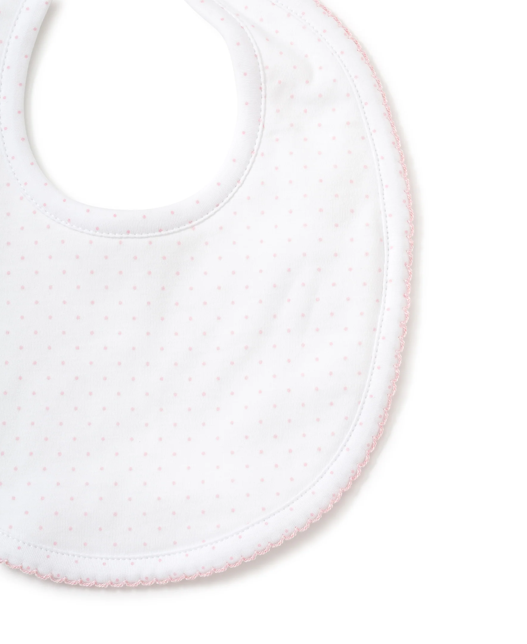White/Pink New Kissy Dots Print Bib - Image 2