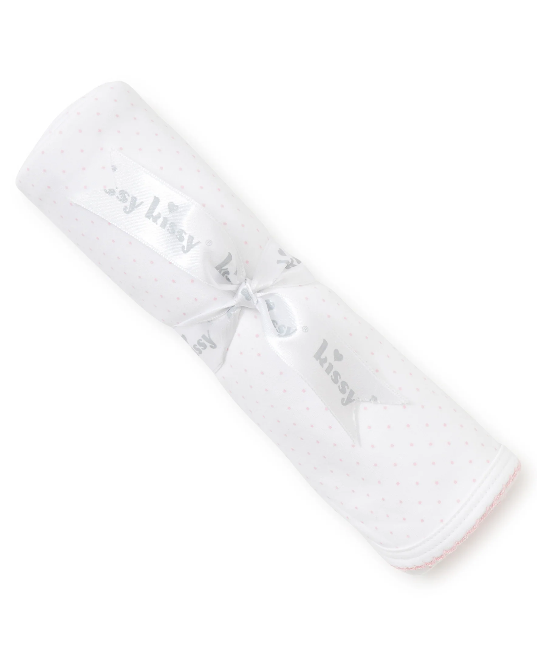 White/Pink New Kissy Dots Print Blanket - Image 2