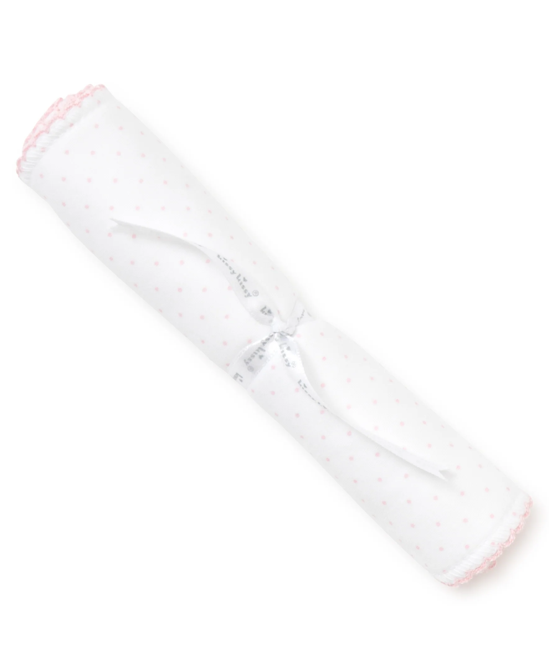 White/Pink New Kissy Dots Print Burp - Image 2