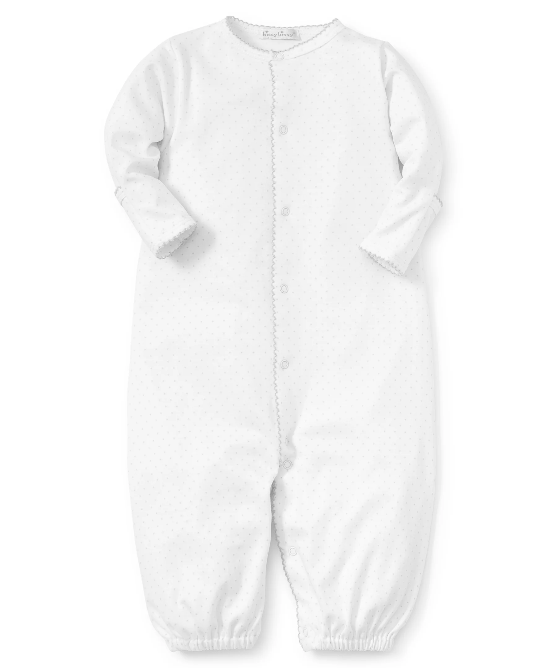 White/Silver New Kissy Dots Print Converter Gown - Image 2